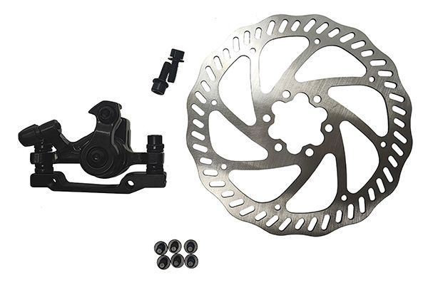 Комплект дискового тормоза RUSH (RADIUS) (машинка+диск 160 mm+болты) 160/180mm (Круглая колодка)                                                                                                                                                          