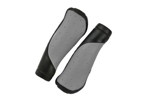 Грипсы MTB HL-GB306 130mm,эргономические, резина,черно\серые                                                                                                                                                                                              