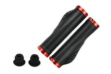Грипсы MTB,VDG8003,135мм,анатомические,с 2 грипстопами,под шестигранник,черно-красные                                                                                                                                                                     