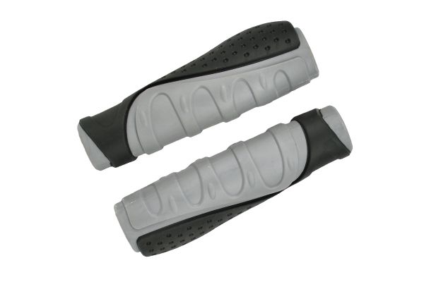 Грипсы MTB HL-G301 130mm,эргономические, резина,черно\серые                                                                                                                                                                                               