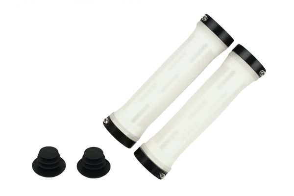 Грипсы MTB,HL-G309, 130мм,с 2 грипстопами, под шестигранник,белые                                                                                                                                                                                         