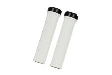 Грипсы MTB,HL-G210, 130мм,с грипстопом, под шестигранник,бело\черные                                                                                                                                                                                      