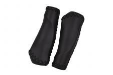 Грипсы MTB HL-GB310 135mm,эргономические, резина\кожзам,черные                                                                                                                                                                                            