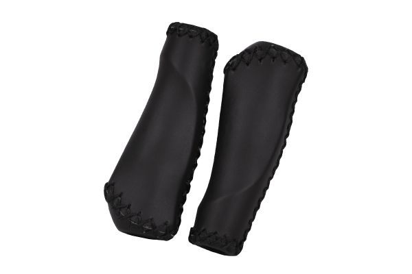 Грипсы MTB HL-GB310 135mm,эргономические, резина\кожзам,черные                                                                                                                                                                                            