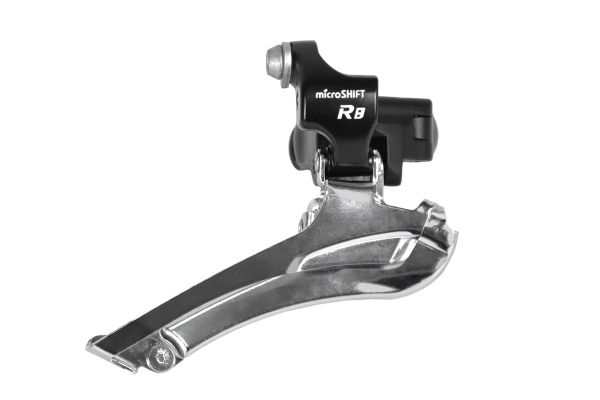 Переключатель передний MICROSHIFT FDR252B,46-52T,2звезды,н.тяга,хомут 34,9,ChainLine 43.5mm шоссе                                                                                                                                                         