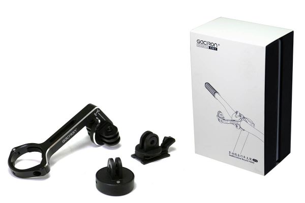 Крепление на руль для Go-Pro и Garmin. Для фонарей Gaciron передних H10, алюм. черный,1 хомут                                                                                                                                                             