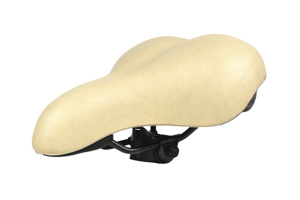 Седло KS-9046 MTB 250*200mm,комфорт,эластомер,750гр,кремовое                                                                                                                                                                                              