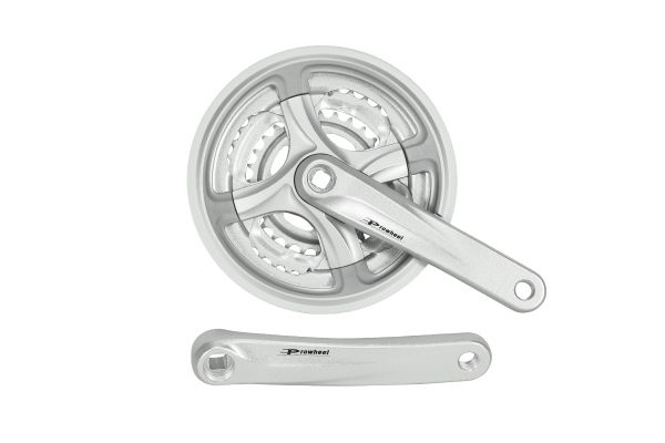 Система PROWHEEL TY-CM99*175mm,(48/38/28)AL-6061-T6,CHAINLINE:48.5,под квадрат 124.5,серебр.                                                                                                                                                              
