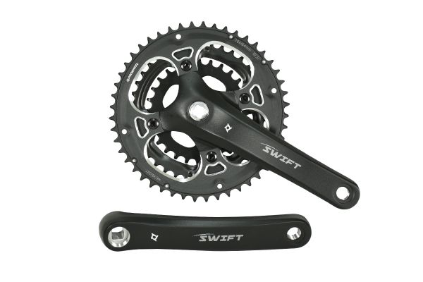 Система PROWHEEL SWIFT-251*175mm,(48/38/28)AL-6061-T6,CHAINLINE:50,BCD:104/64,под квадрат,черные                                                                                                                                                          