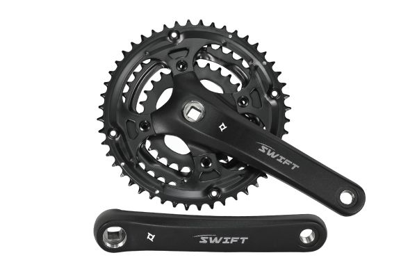 Система PROWHEEL SWIFT-201*175mm,(48/38/28)AL-6061-T6,CHAINLINE:50,BCD:104/64,под квадрат,черный                                                                                                                                                          