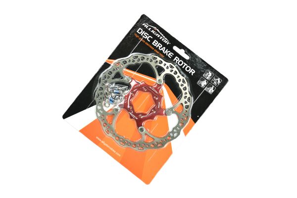 Ротор тормоза Alligator MOAI НК-R34RD-DIY 160мм,составной,серебрисый\красный,крепление IS6                                                                                                                                                                