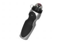 Фляга V-9000S\Blk,750мл, пласт, с клапаном, прозрачная крышка,резиновые вставки,серебр./черн.                                                                                                                                                             
