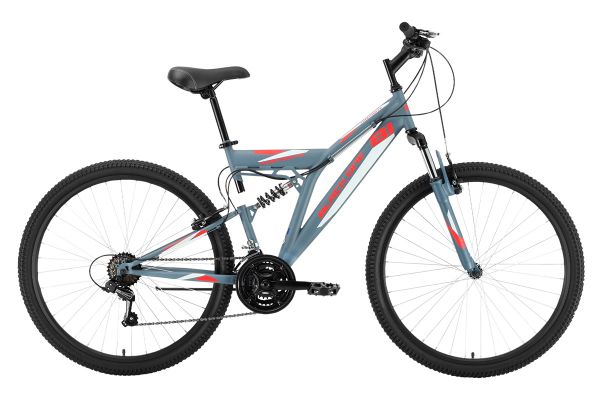 Велосипед Black One Phantom FS 27 серый/красный/серый 20"                                                                                                                                                                                                 