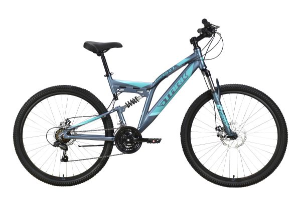 Велосипед Stark'23 Jumper FS 27.1 D серый/мятный/зеленый 16"                                                                                                                                                                                              