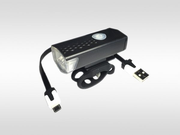 Фара велосипедная передняя алюминиевая, встроенный аккумулятор  + USB зарядка, (в ящике 4 коробочки по 30 штук), инд. упак.                                                                                                                               