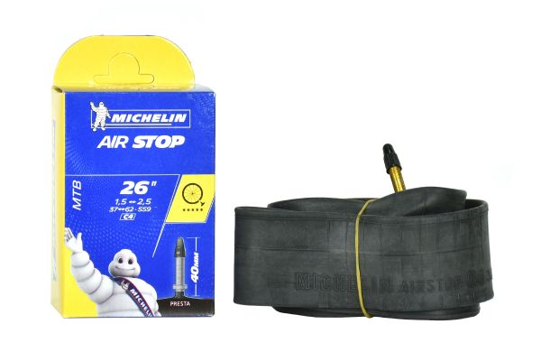 Камера  MICHELIN C4 AIRSTOP 37/62X559 26х1,5-2,5  PR 40mm вентиль PRESTA 215887                                                                                                                                                                           