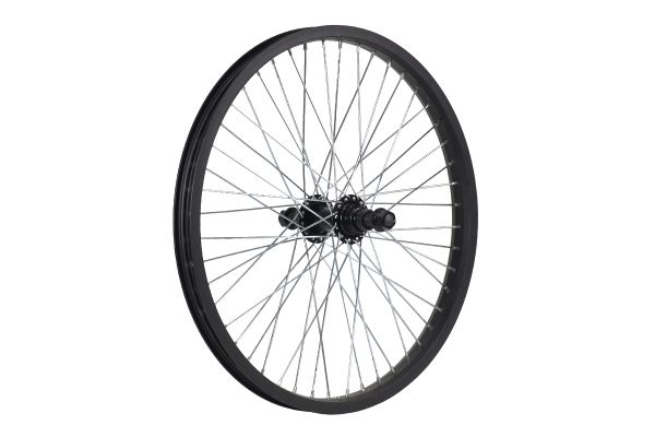 Колесо 20" BMX,заднее, обод MX-25,48 спиц,алюминиевый сплав, черный,втулка KT-104R ,ось 14мм                                                                                                                                                              