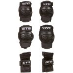 Защита детская STG YX-0303 комплект: наколенники, налокотник, защита кисти.черная, размер S                                                                                                                                                               