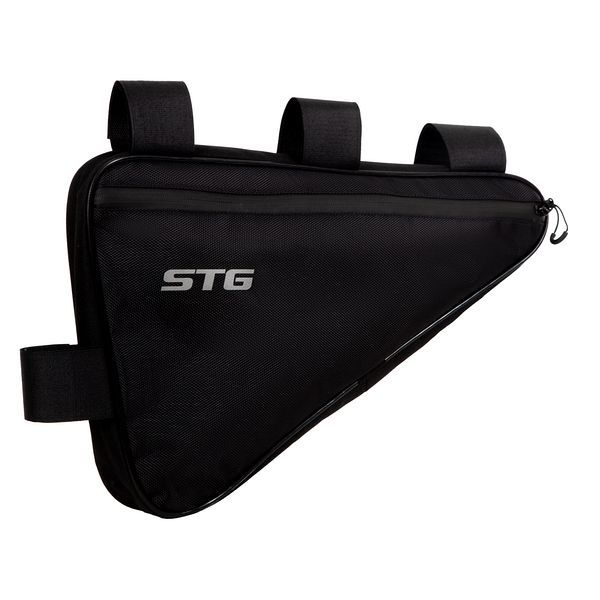 Велосумка под раму STG влагозащищенная, 40х26х5 см, 3.7 л, черный модель 555-553                                                                                                                                                                          
