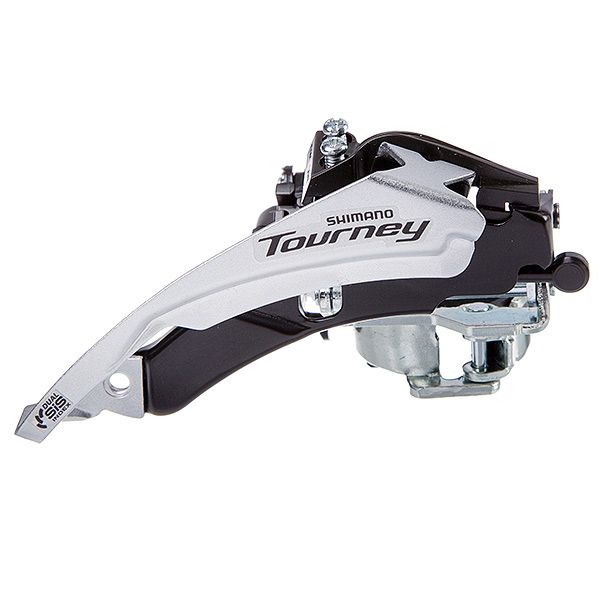 Перек-ль передний Shimano, FD-TY500-TS6, TOURNEY,нижн. хомут, DUAL-PULL,FOR REAR 6/7-SPEED,BAND TYPE                                                                                                                                                      