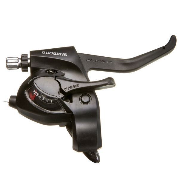 Шифтер Shimano с тормозной ручкой ST-EF41-7R, RIGHT 7-SPEED,2400MM INNER,EZ-FIRE PLUS,2F-STEEL/RESIN                                                                                                                                                      