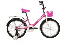 Велосипед FOXX 20" SIMPLE розовый, сталь, тормоз нож, крылья, багажник, перед.корзина                                                                                                                                                                     