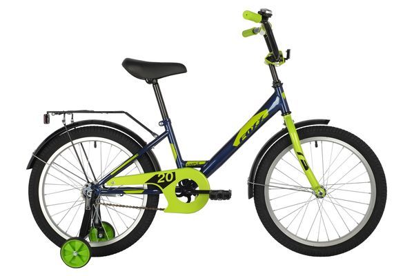 Велосипед FOXX 20" SIMPLE синий, сталь, тормоз нож, крылья, багажник                                                                                                                                                                                      