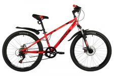 Велосипед NOVATRACK 24" EXTREME красный,  стальная рама 12", 6 скор., Shimano TZ500/Microshift TS38,                                                                                                                                                      