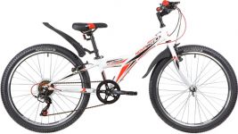 Велосипед NOVATRACK 24" RACER сталь.рама 10" ,белый, 6-скор, TY21/TS38/SG-6SI, V-brake                                                                                                                                                                    