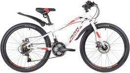 Велосипед NOVATRACK 24" PRIME, алюм.рама 13", белый, 18 скор., SHIMANO, дисковый тормоз                                                                                                                                                                   