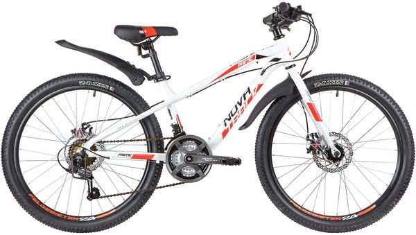 Велосипед NOVATRACK 24" PRIME, алюм.рама 13", белый, 18 скор., SHIMANO, дисковый тормоз                                                                                                                                                                   