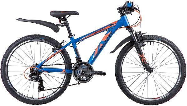 Велосипед NOVATRACK 24" EXTREME, алюм.рама 13" синий, 21-скор, TY300/TS38/TZ500, V-brake                                                                                                                                                                  