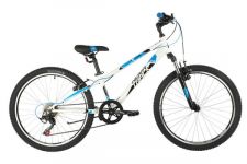 Велосипед NOVATRACK 24" EXTREME белый,  стальная рама 11", 6 скор., Shimano TZ500/Microshift TS38, V                                                                                                                                                      