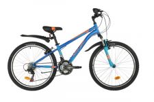 Велосипед NOVATRACK 24" ACTION синий, стальная рама 12", 18 скор., Shimano TZ500/Micr TS38, V- brake                                                                                                                                                      