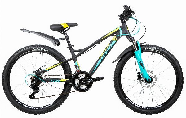 Велосипед NOVATRACK 24" TORNADO, алюм.рама 13", чёрный, 21 скор., TY300/TS38/TZ500, диск.гидравл. то                                                                                                                                                      