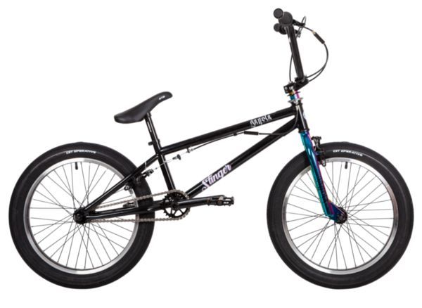 Велосипед BMX STINGER 20" GANSTA неохром, сталь, размер 10"                                                                                                                                                                                               