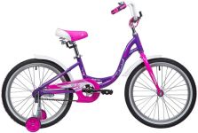 Велосипед  NOVATRACK 20", ANGEL, фиолетовый, алюм.рама., тормоз нож, крылья                                                                                                                                                                               