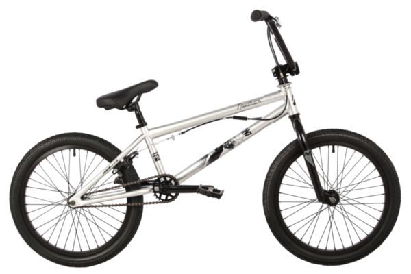 Велосипед NOVATRACK 20" BMX PSYCHO серебристый, сталь , гироротор, рама 10"                                                                                                                                                                               
