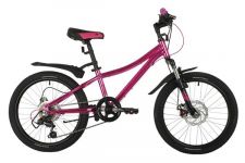 Велосипед NOVATRACK 20" KATRINA, алюм.рама, розовый металик, 6-скор, TY21/TS38, диск.тор.STG                                                                                                                                                              