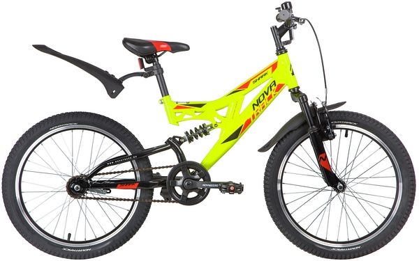 Велосипед NOVATRACK 20" SHARK зеленый, сталь, 1-скор, Falcon                                                                                                                                                                                              