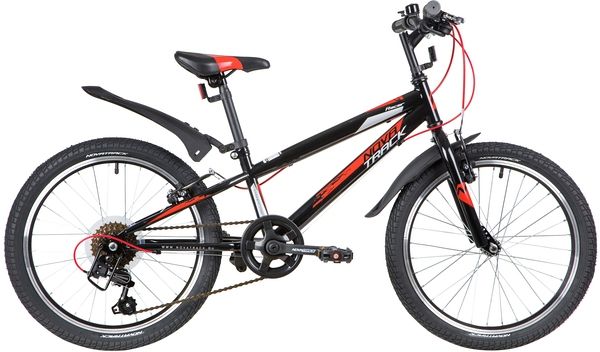 Велосипед NOVATRACK 20" RACER, черный, сталь, 6 скор., Microshift TS38-6/Shimano, V-Brake                                                                                                                                                                 