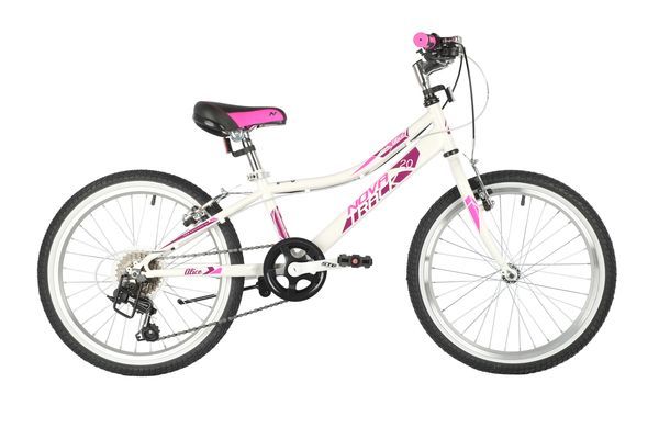 Велосипед NOVATRACK 20" ALICE белый,  стальная рама, 6 скор., Shimano TY21/Microshift TS38, V- brake                                                                                                                                                      