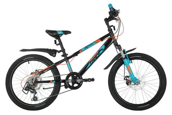 Велосипед NOVATRACK 20" EXTREME черный,  сталь, 6 скор., Shimano TY21/Microshift TS38, дисковый торм                                                                                                                                                      