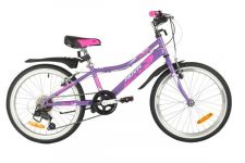 Велосипед NOVATRACK 20" ALICE фиолетовый,  стальная рама, 6 скор., Shimano TY21/Microshift TS38, V-                                                                                                                                                       