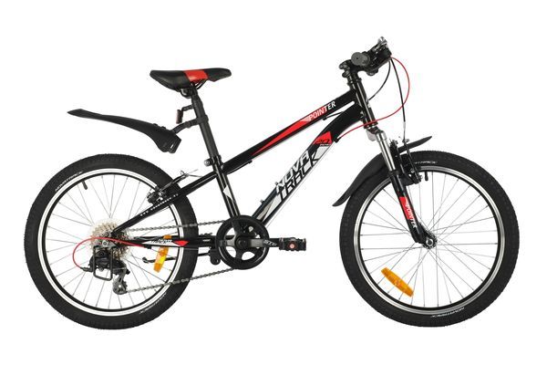 Велосипед NOVATRACK 20" POINTER, чёрный, сталь, 6-скор, Microshift TS38/Shimano, V-brake                                                                                                                                                                  