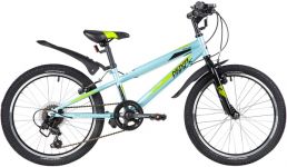 Велосипед NOVATRACK 20" RACER, голубой, сталь, 6 скор., Microshift TS38-6/Shimano, V-Brake                                                                                                                                                                