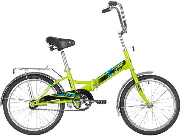 Велосипед NOVATRACK 20" складной, TG20, зеленый, тормоз нож, двойной обод, багажник                                                                                                                                                                       