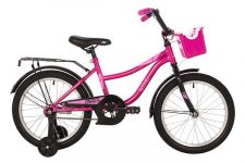 Велосипед NOVATRACK 18" WIND фуксия, защита цепи А-тип, ножной тормоз., крылья, багажник, пер.корзин                                                                                                                                                      
