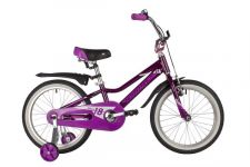 Велосипед NOVATRACK 18" NOVARA алюм., фиолетовый, пер.руч., зад.нож. тормоз, короткие крылья, полная                                                                                                                                                      