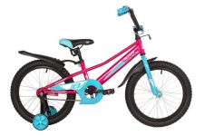 Велосипед NOVATRACK 18" VALIANT фуксия, защита А-тип, тормоз нож, короткие крылья                                                                                                                                                                         